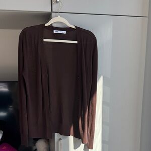 Zara Women's Dark Brown Cardigan